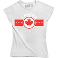 thumbnail image 1 of Canadian Maple Leaf - Canada National Flag Retro Football Women's T-Shirt, 1 of 4