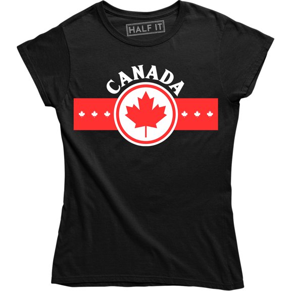Canadian Maple Leaf - Canada National Flag Retro Football Women's T-Shirt