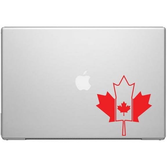 Canadian Maple Leaf - Canada - Red Vinyl Decal for 13" Macbook