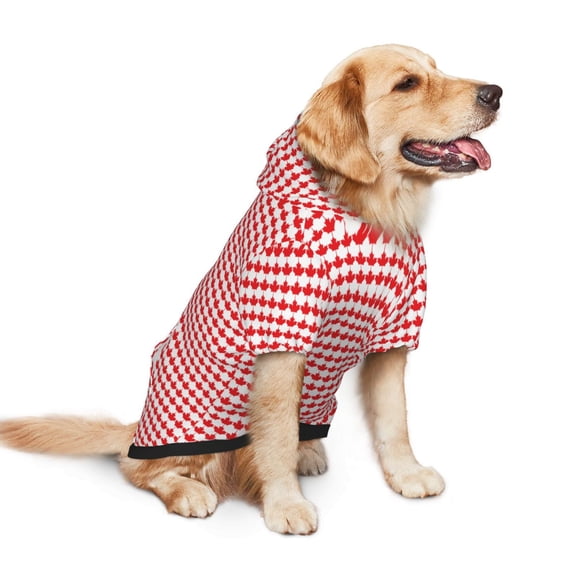 Canadian Maple Leaf Flag Dog Hoodie Colorful Pullover Sweatshirts Small