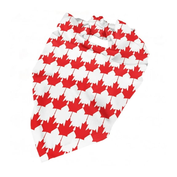 Canadian Maple Leaf Flag Puppy Bandana Printing Dog Bib Scarf For Small Medium Large Dogs Cats Pets