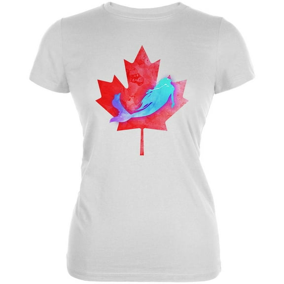 Canadian Mermaid Juniors Soft T Shirt White 2XL