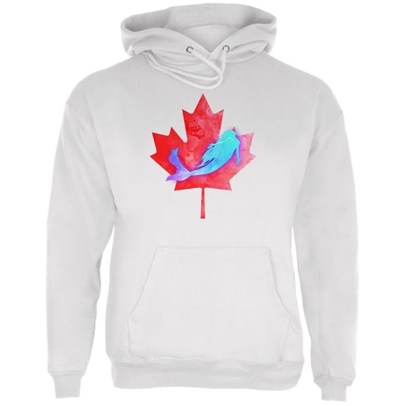 Canadian Mermaid Mens Hoodie White SM