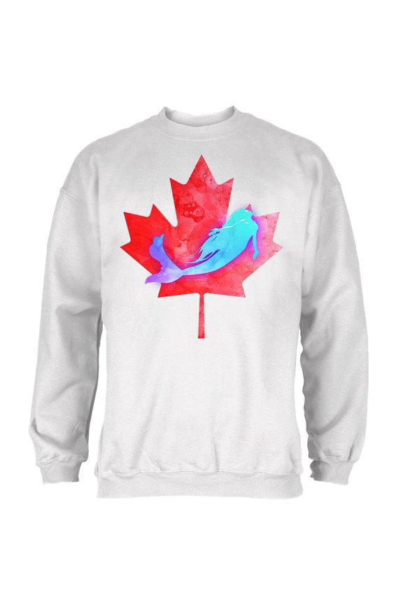 Canadian Mermaid Mens Sweatshirt White LG