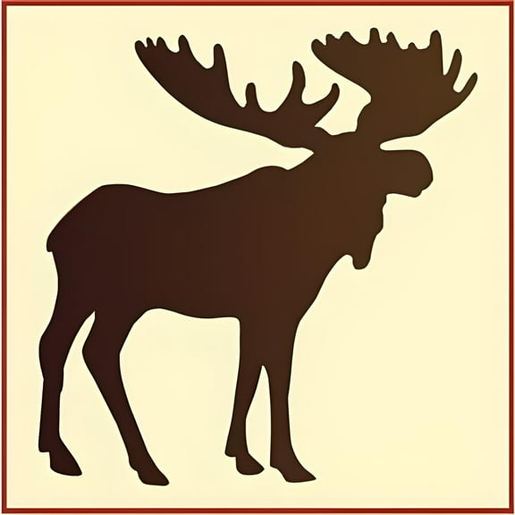 Canadian Moose Stencil - Forest Mountain Woodland Wildlife African Wild Animal DIY Template Reusable Laser Cut Mylar Template for Painting Home Decor DIY Crafts - The Artful Stencil