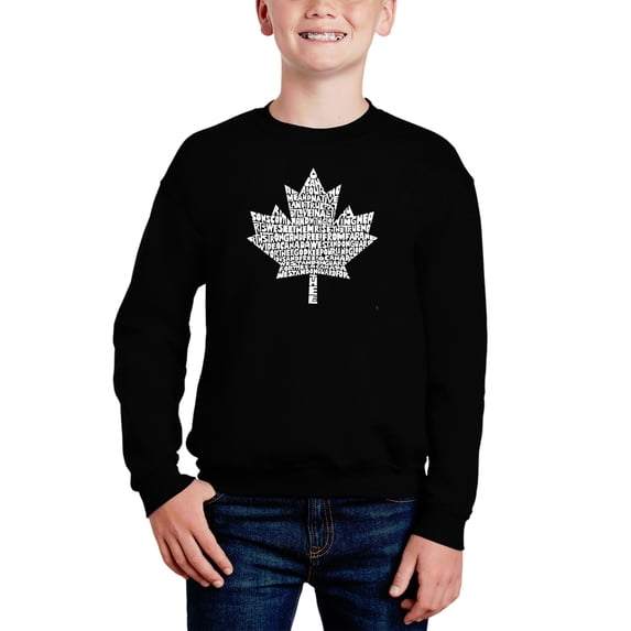Canadian National Anthem - Boy's Word Art Crewneck Sweatshirt