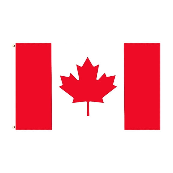 Canadian National Flag Polyester 3x5 Ft Double Sided Brass Eyelets Fade Resistant Durable Print Dyeing Indoor Outdoor Canada Day Bar Garden Decor
