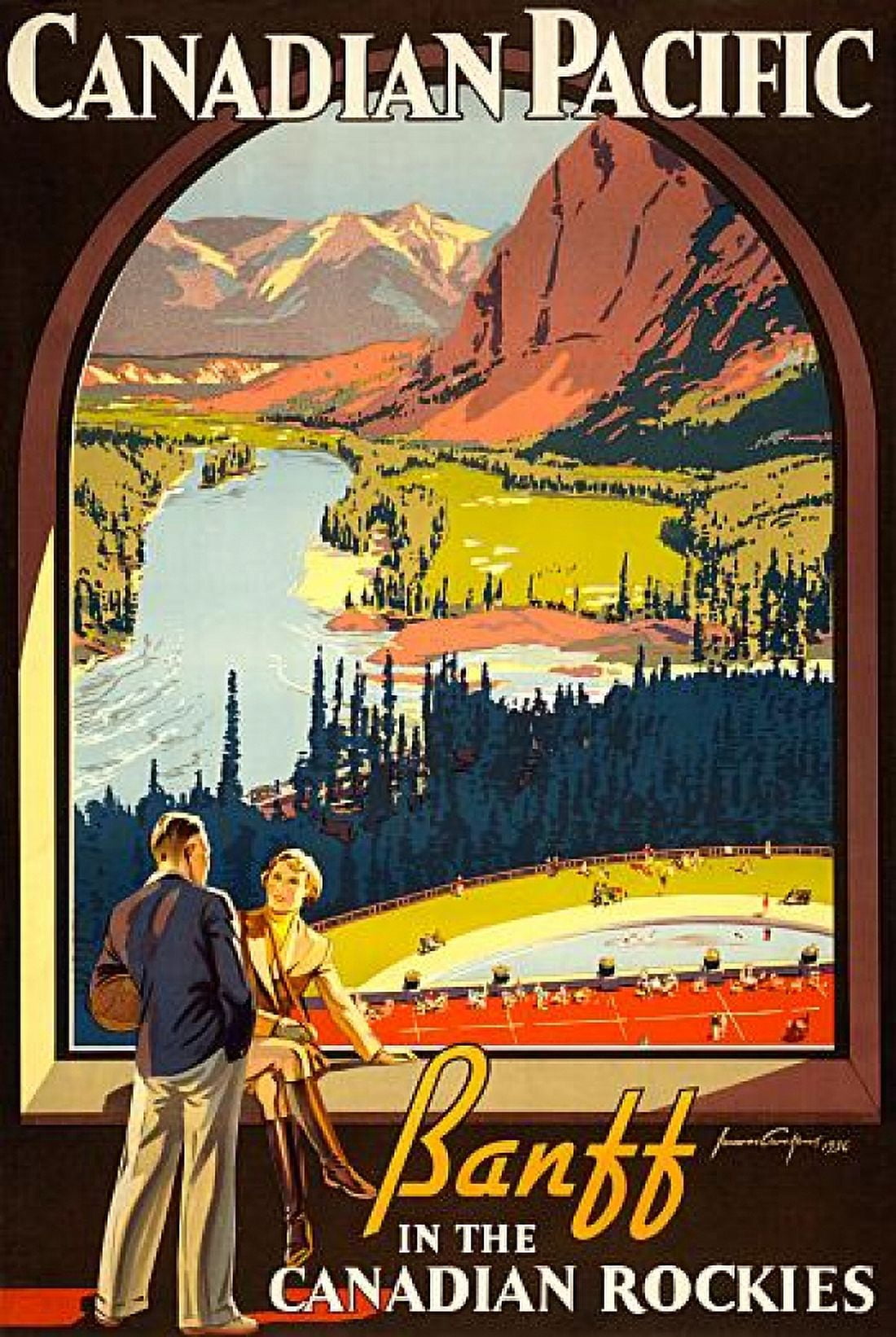 Canadian Pacific Banff Canadian Rockies Travel Canvas Art - (24 x 36)