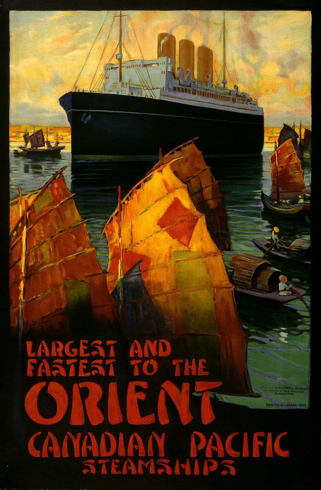 Canadian Pacific Orient Vintage Travel Canvas Art - (36 x 54)