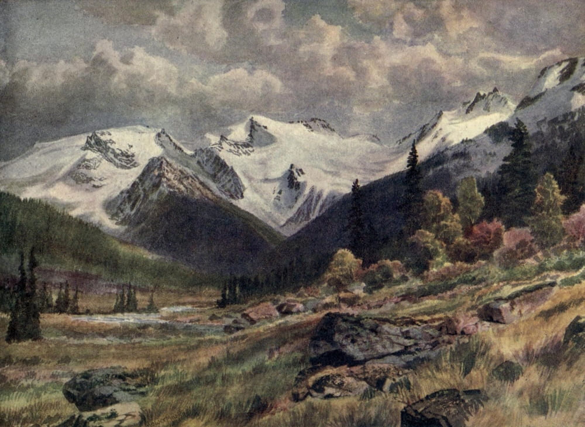 Canadian Pacific Railway 1915 Rogers Pass Selkirks Canvas Art - Unknown (18 x 24)