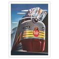 thumbnail image 1 of Canadian Pacific Railway Company - CP FP9A 4040 Diesel Locomotive Train - CPR Logo Beaver Shield - Vintage Travel Poster by Peter Ewart c.1950 - Bamboo Fine Art 290gsm Paper (Unframed) 12x16in, 1 of 4