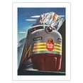 thumbnail image 1 of Canadian Pacific Railway Company - CP FP9A 4040 Diesel Locomotive Train - CPR Logo Beaver Shield - Vintage Travel Poster by Peter Ewart c.1950 - Bamboo Fine Art 290gsm Paper Print (Unframed) 18x24in, 1 of 4