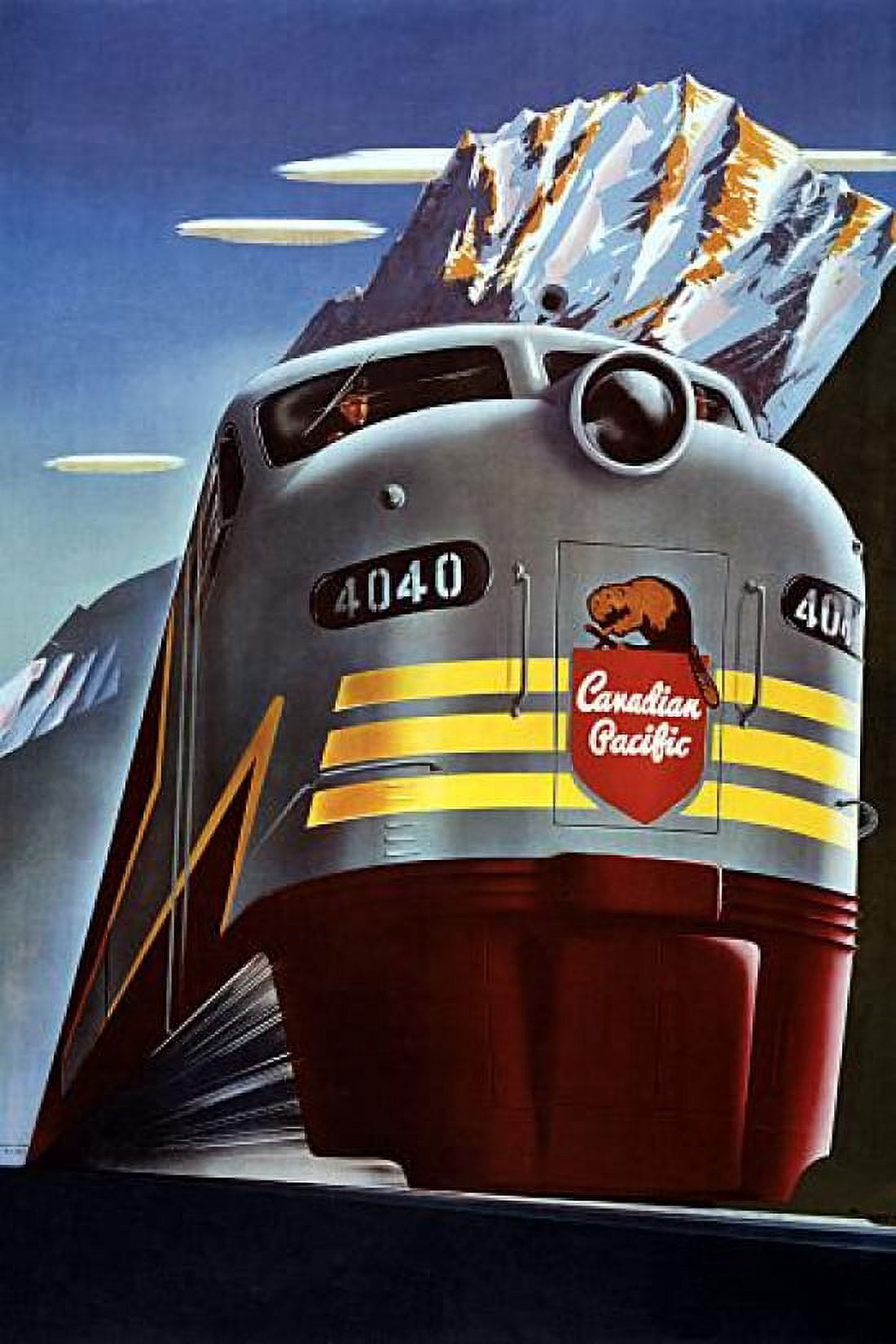 Canadian Pacific Railway Old Travel Canvas Art -  (18 x 24)