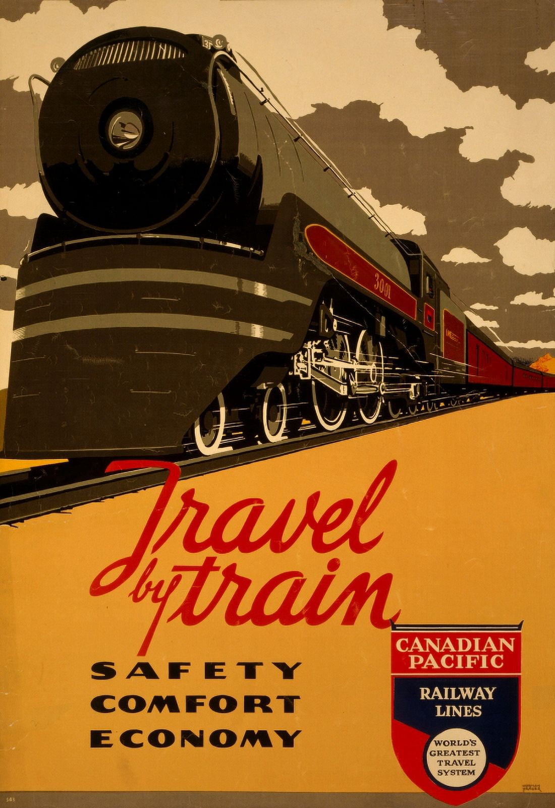 Canadian Pacific Raliway Lines Vintage Travel Canvas Art - (24 x 36)