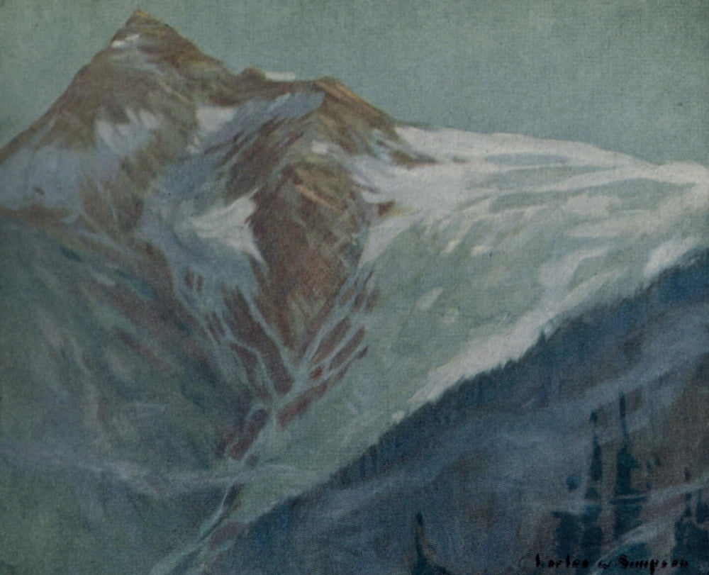 Canadian Pacific Rockies 1900 Mt Sir Donald Canvas Art - CW Simpson (24 x 36)