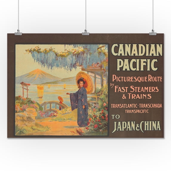 Canadian Pacific Vintage Poster (artist: Rosenvinge) UK c. 1920 (24x36 Giclee Gallery Print, Wall Decor Travel Poster)