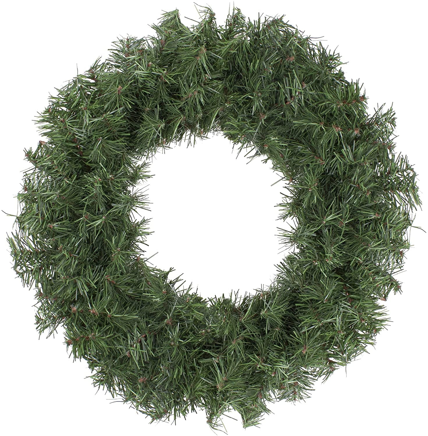 Evergreen Charm 18" Dual-Tone Green Artificial Christmas Wreath