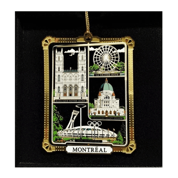 Canadian Treasures Montreal Canada Colored Brass Ornament