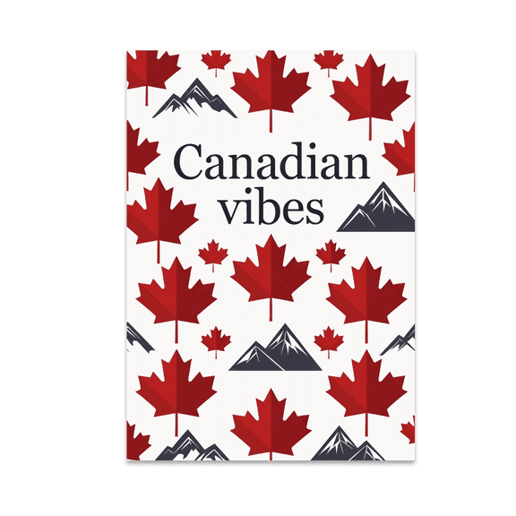 Canadian Vibes Maple Leaf Mountain Art - Nature Lover - 13x19 Poster Print