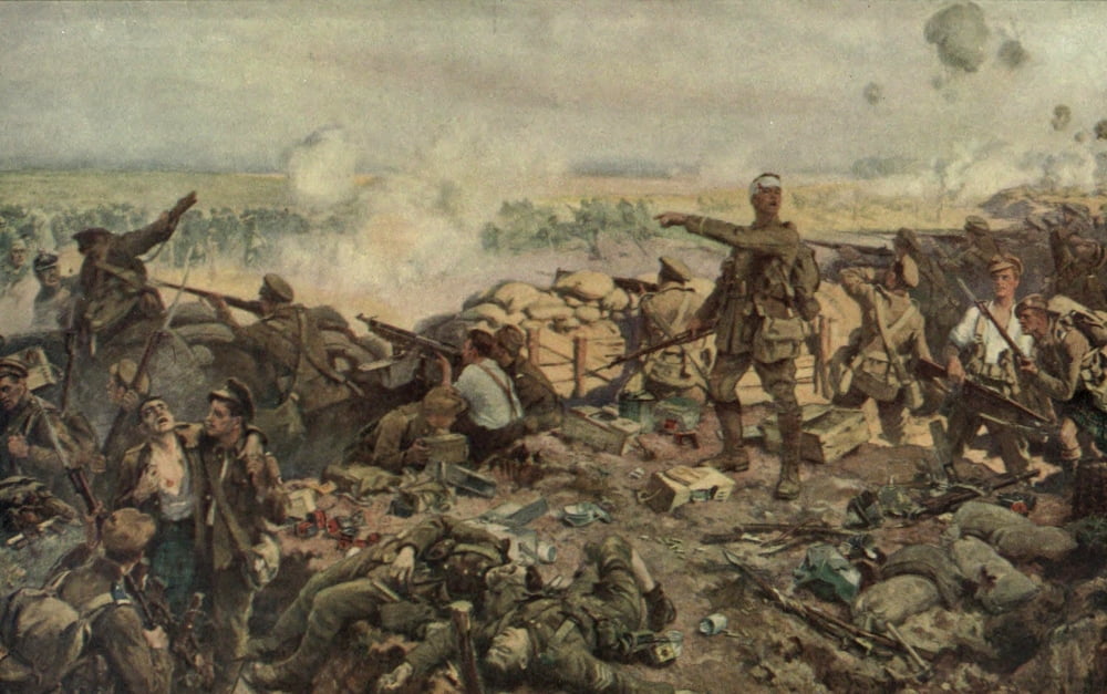 Canadian War Memorials c1919 The Second Battle ofYpres Canvas Art - Richard Jack (24 x 36)