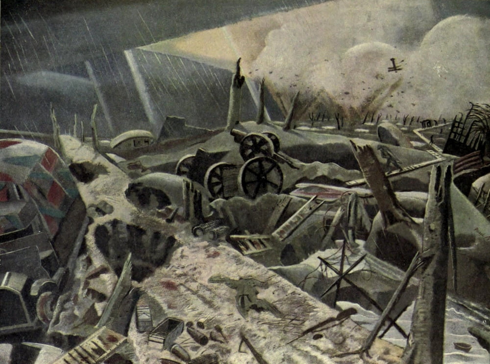 Canadian War Memorials c1919 Void Canvas Art - Paul Nash (24 x 36)