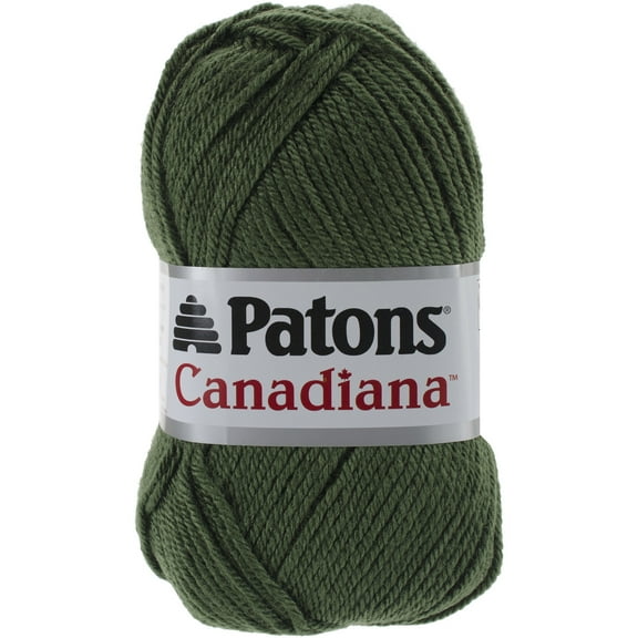 Patons Canadiana Yarn - Solids-Dark Green Tea