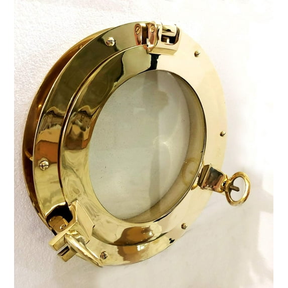Canal Boat Porthole 40.64 Shiny Brass Window Door Window Glass Porthole Home Decor