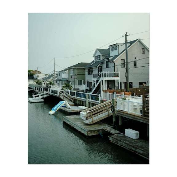 Canal, Long Beach 01 - Long Beach New York Photography Unframed Wall Art Print 8 x 10 inches