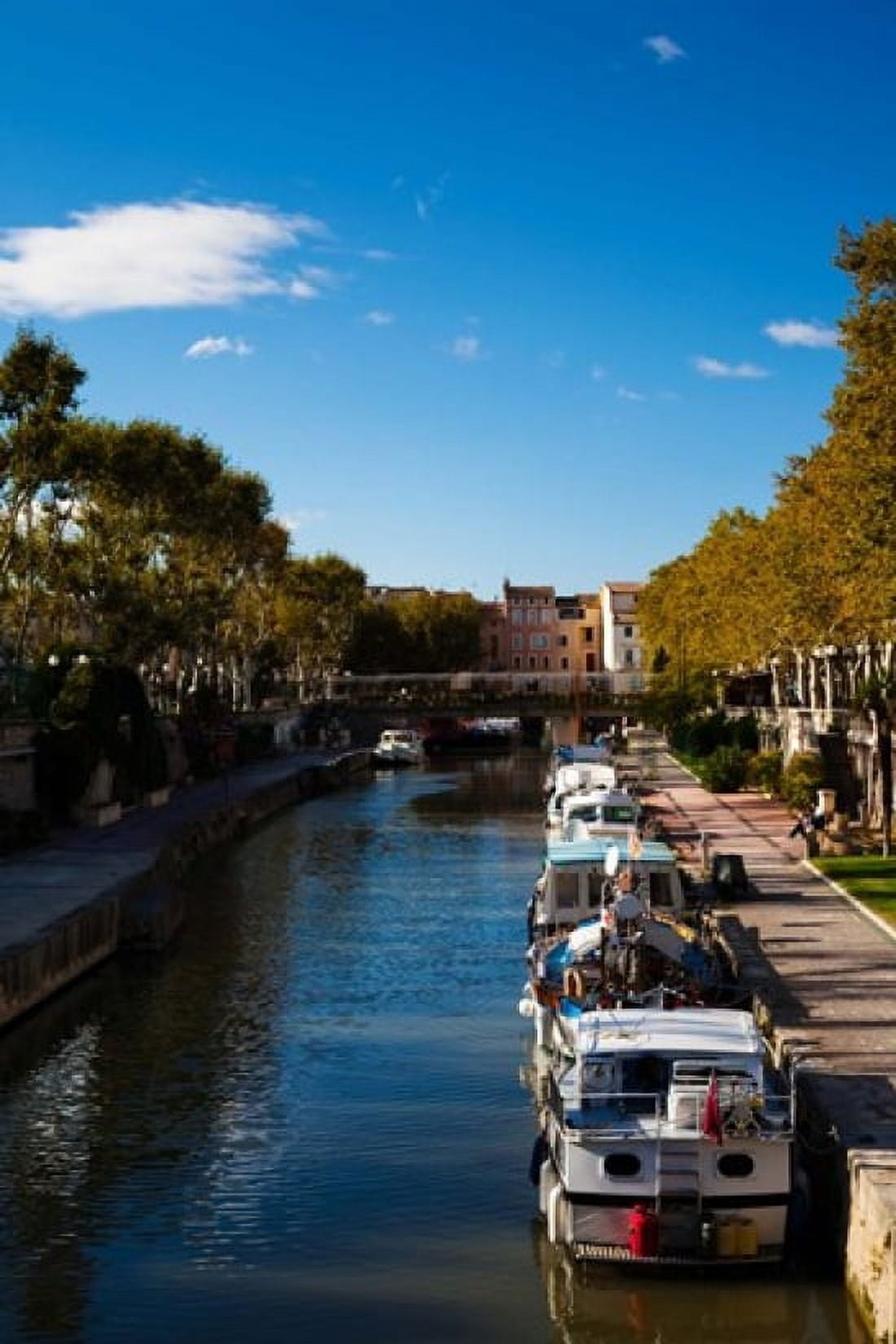 Canal de la Robine by the Cours Mirabeau Narbonne Aude Languedoc-Roussillon France Canvas Art - Panoramic Images (24 x 36)