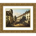 thumbnail image 1 of Canaletto 14x11 Gold Ornate Wood Frame and Double Matted Museum Art Print Titled - Vienna, Dominican Church, 1 of 4