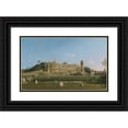 thumbnail image 1 of Canaletto 18x13 Black Ornate Wood Framed Double Matted Museum Art Print Titled - Warwick Castle, 1 of 5