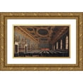 thumbnail image 1 of Canaletto 24x16 Gold Ornate Framed and Double Matted Museum Art Print Titled - The Doge and Grand Council in the Room of the Maggiore Council (1761 - 1765), 1 of 4