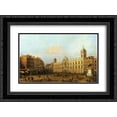 thumbnail image 1 of Canaletto 2x Matted 24x20 Black Ornate Framed Art Print 'Northumberland House', 1 of 2