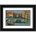 thumbnail image 1 of Canaletto 2x Matted 24x20 Black Ornate Framed Art Print 'The Grand Canal at the Salute Church [detail]', 1 of 2