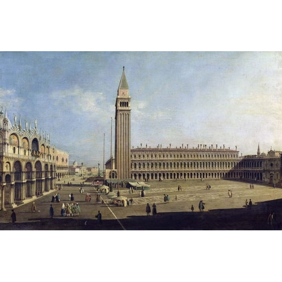 Canaletto "Piazza San Marco" (18th) Glossy Poster