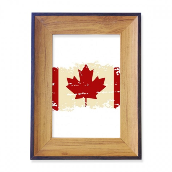 Canandian Flag and Maple Photo Frame Exhibition Display Art Desktop Painting