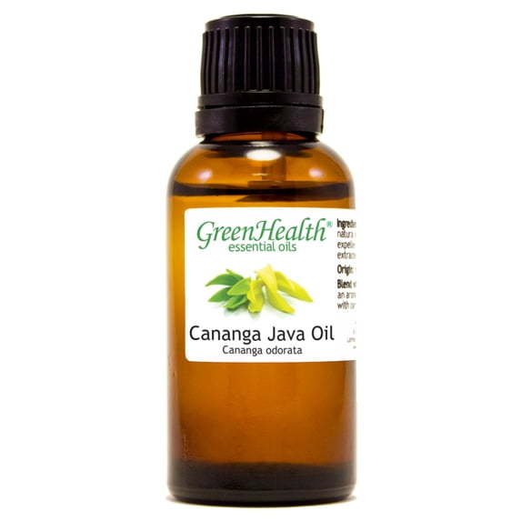Cananga Java Essential Oil - 1 fl oz - Amber Glass Bottle w/ Euro Dropper - GreenHealth
