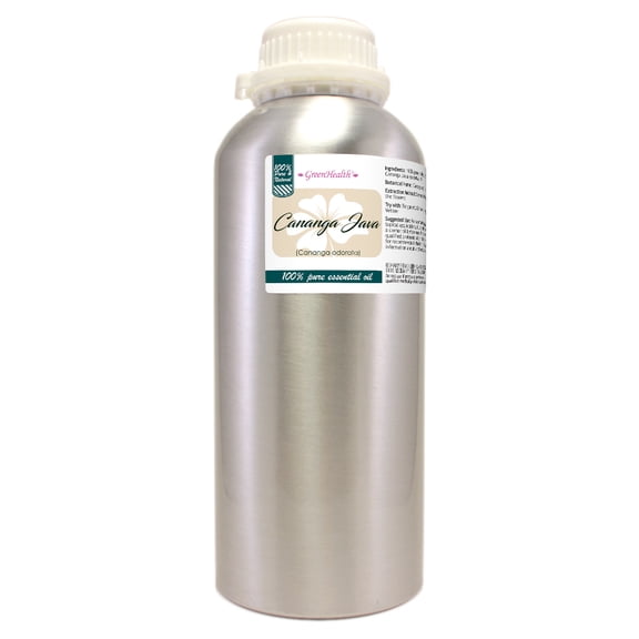 GreenHealth Cananga Java Essential Oil 32 fl oz Aluminum Bottle with Locking Cap