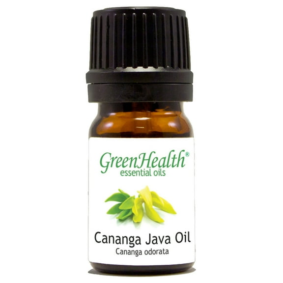 Cananga Java Essential Oil - 5 ml - Amber Glass Bottle w/ Euro Dropper - GreenHealth