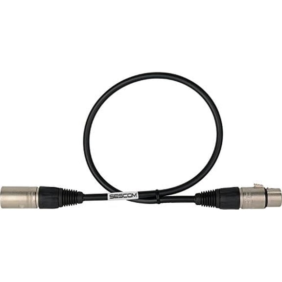 Canare Star-Quad Microphone Cable 3-Pin XLR Male to Female 6 Foot - Black$$Music