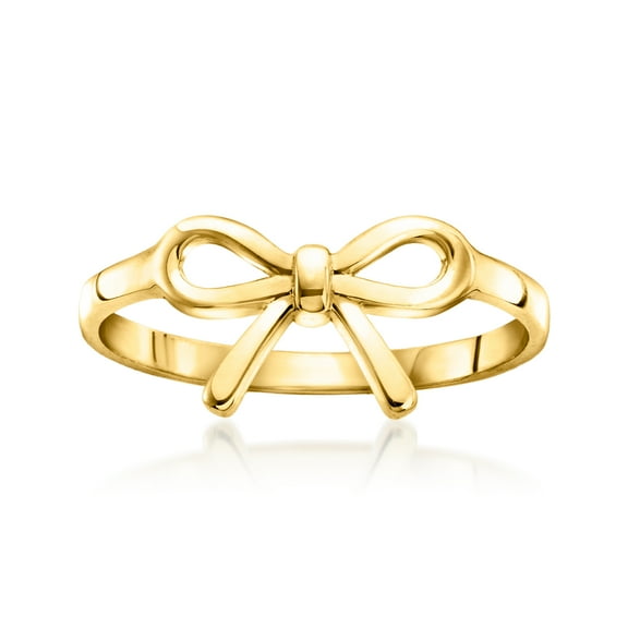 Ross-Simons 10kt Yellow Gold Bow Ring, Women's, Adult
