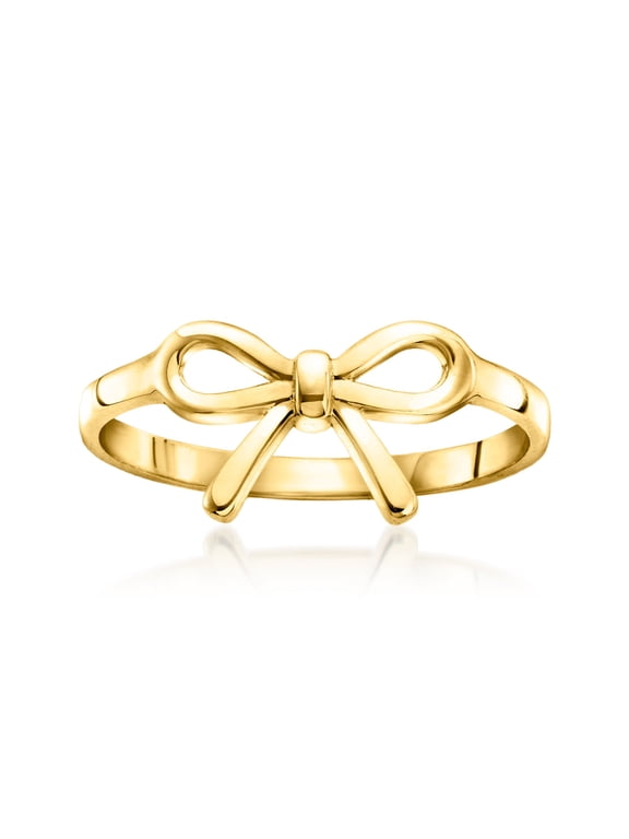 Ross-Simons 10kt Yellow Gold Bow Ring, Women's, Adult