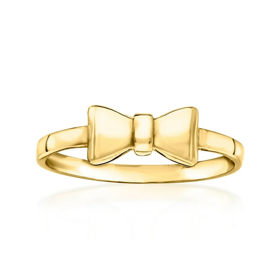 Ross-Simons 10kt Yellow Gold Bow Tie Ring, Women's, Adult