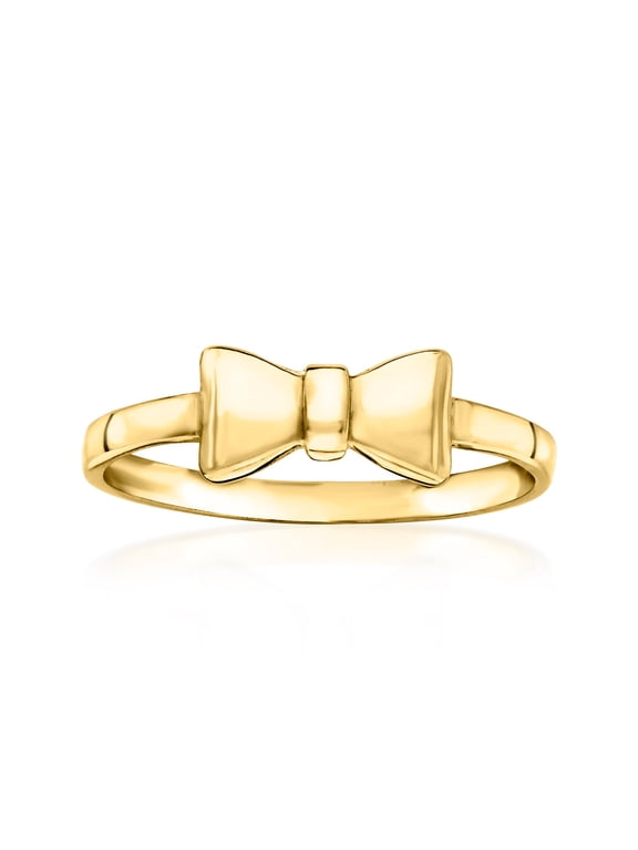 Ross-Simons 10kt Yellow Gold Bow Tie Ring, Women's, Adult