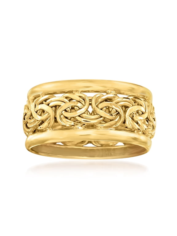 Ross-Simons 10kt Yellow Gold Byzantine Bordered Ring, Women's, Adult