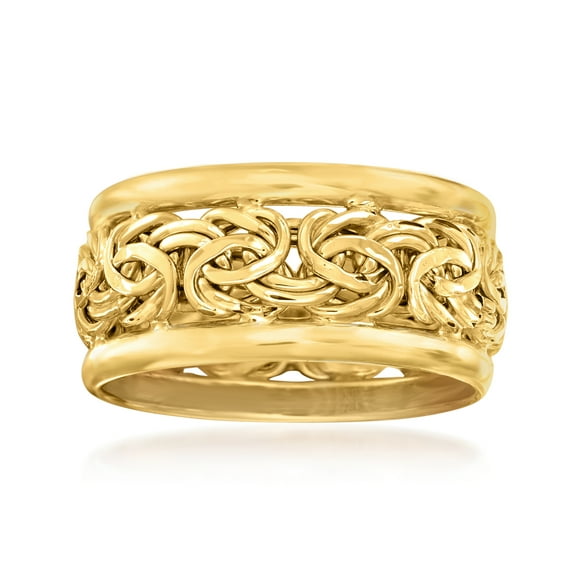 Ross-Simons 10kt Yellow Gold Byzantine Bordered Ring, Women's, Adult