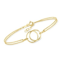 Ross-Simons 10kt Yellow Gold Double-Circle Bracelet, Women's, Adult