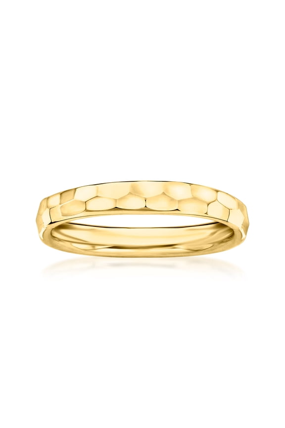 Ross-Simons 10kt Yellow Gold Hammered Ring, Women's, Adult