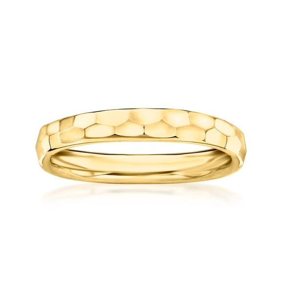 Ross-Simons 10kt Yellow Gold Hammered Ring, Women's, Adult