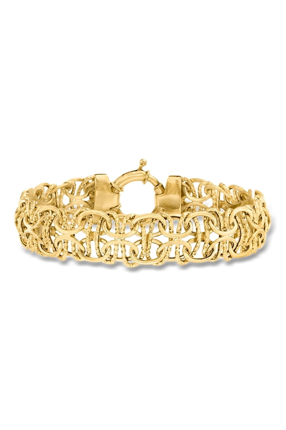 Ross-Simons 10kt Yellow Gold Interlocking Link Bracelet, Women's, Adult